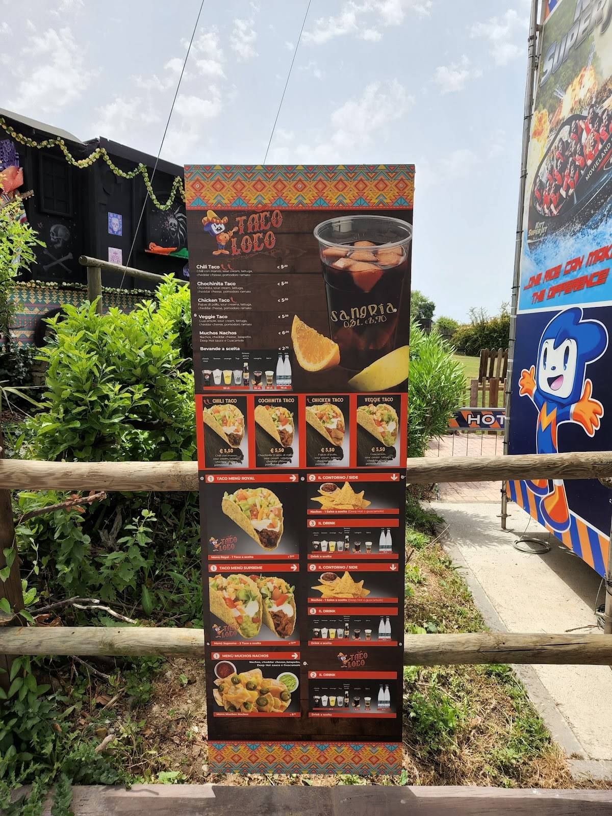 Menu at Taco Loco restaurant, Lazise