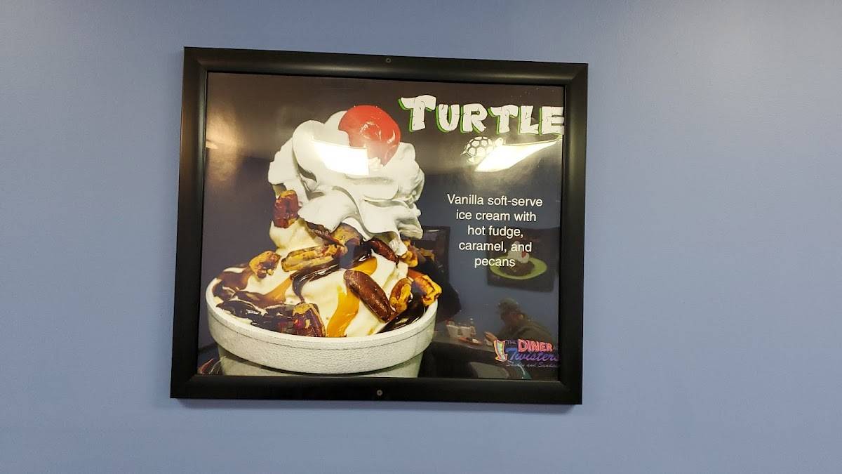 Menu at Twister's Diner restaurant, Knoxville, Washington Pike