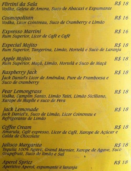 Menu Em Sala Da Sogra Pub Bar S O Paulo