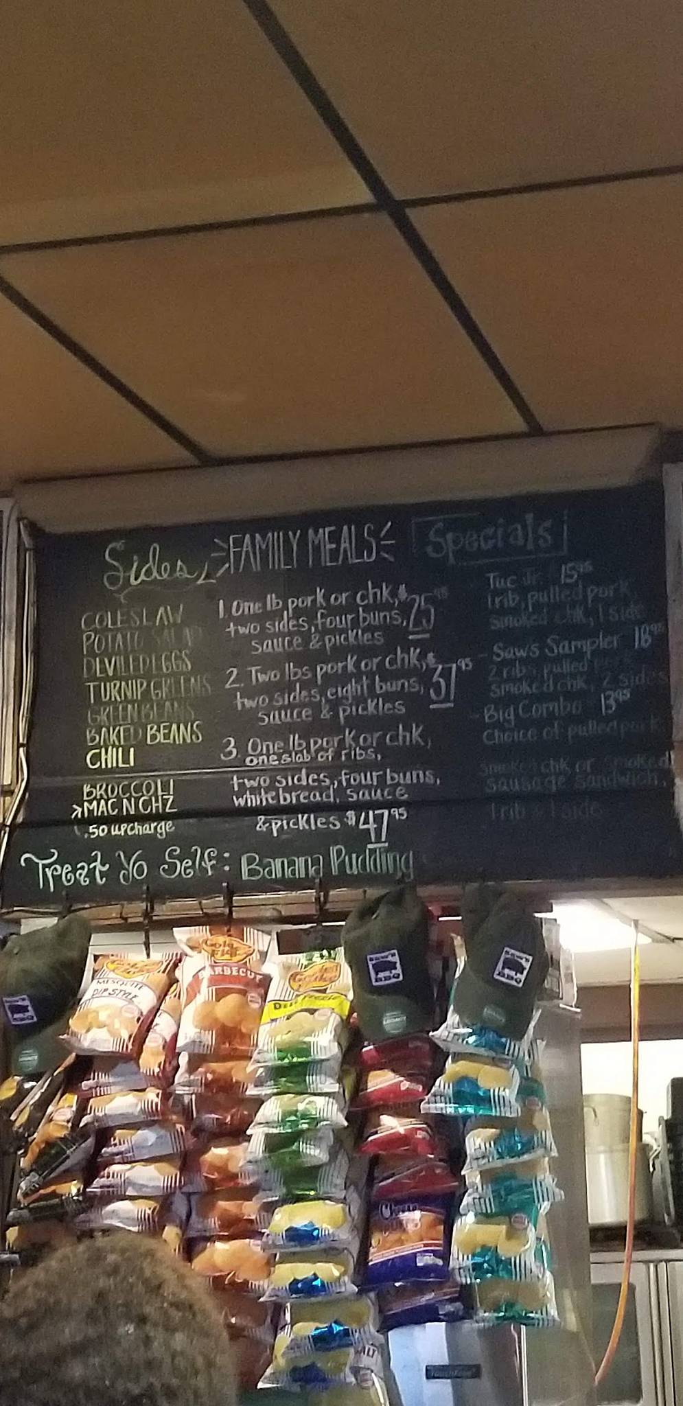 Menu at Saw's BBQ, Homewood