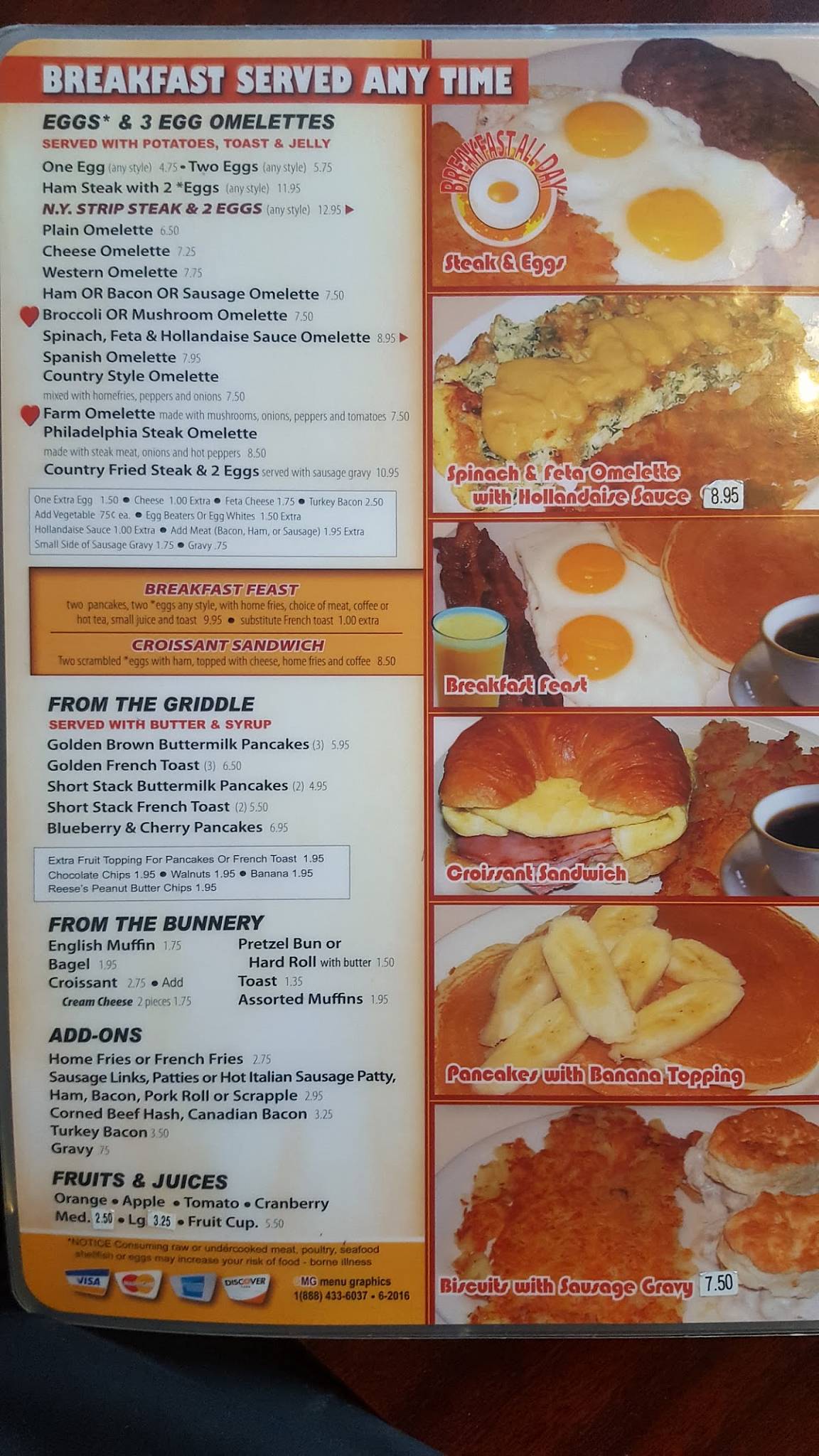 Menu at Silver Spoon Diner restaurant, Clarks Summit