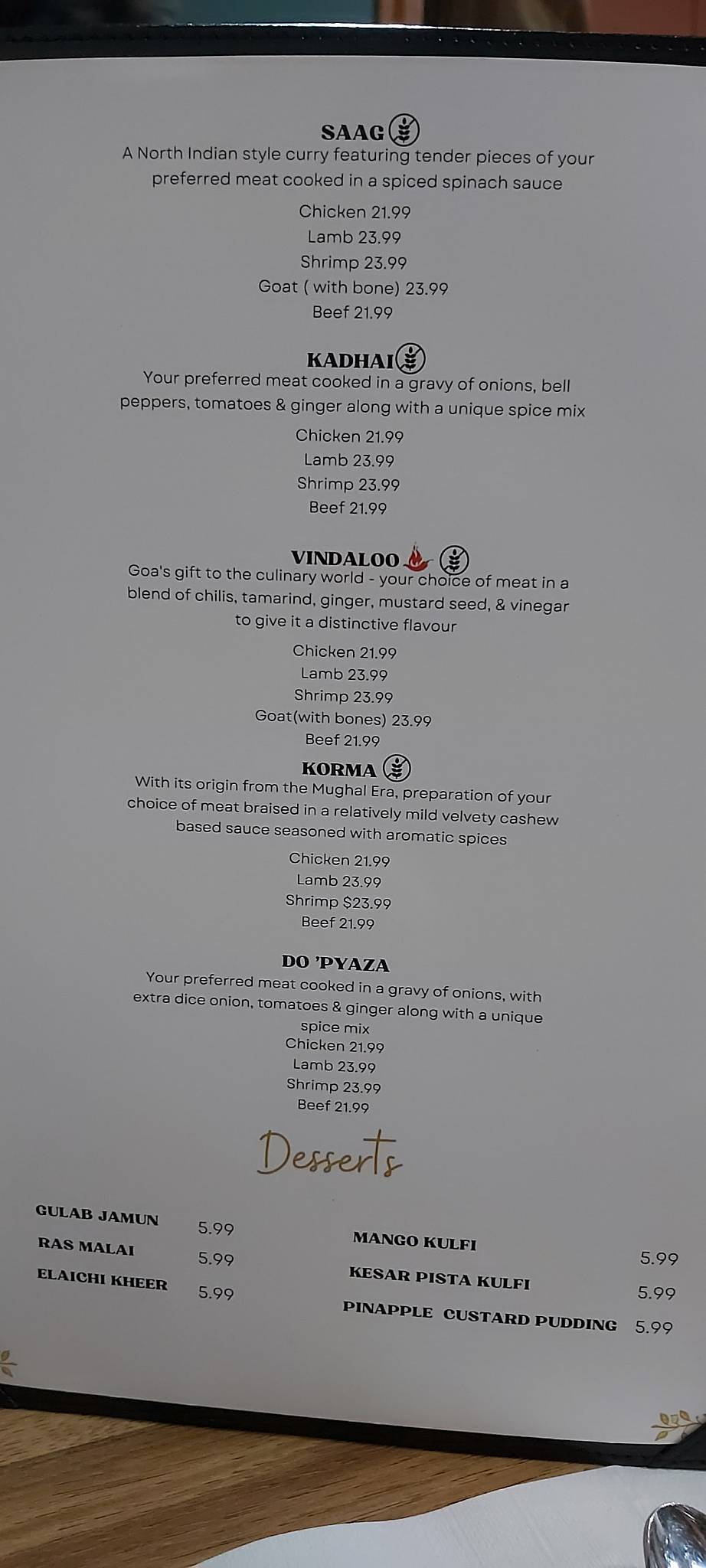 Menu at Sona the Indian Kitchen restaurant, Ottawa, Hunt Club Rd Unit 104