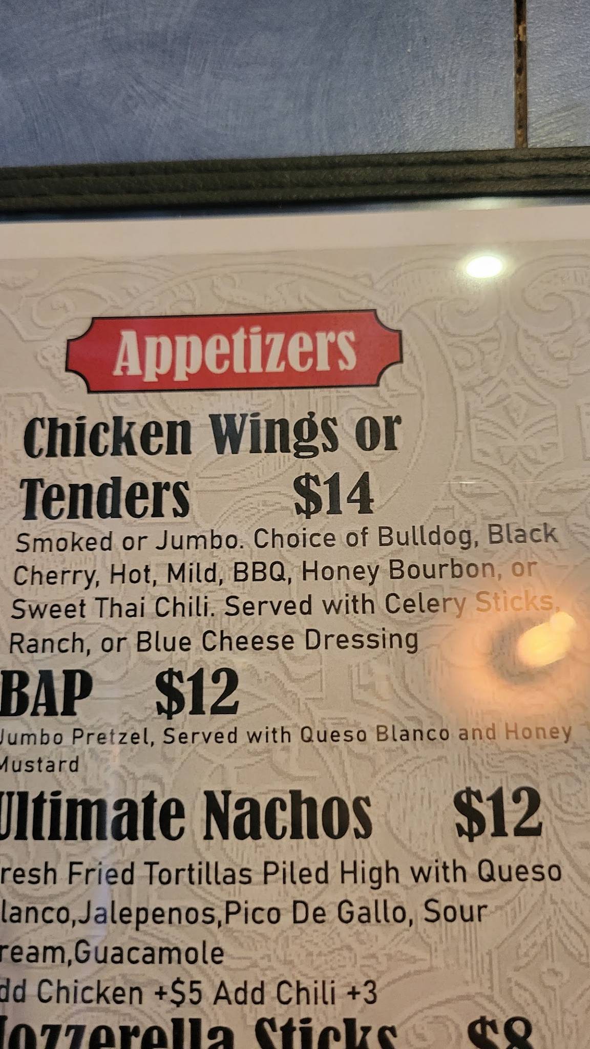 Menu at Surf Dog Bar and Grill, Woodbine