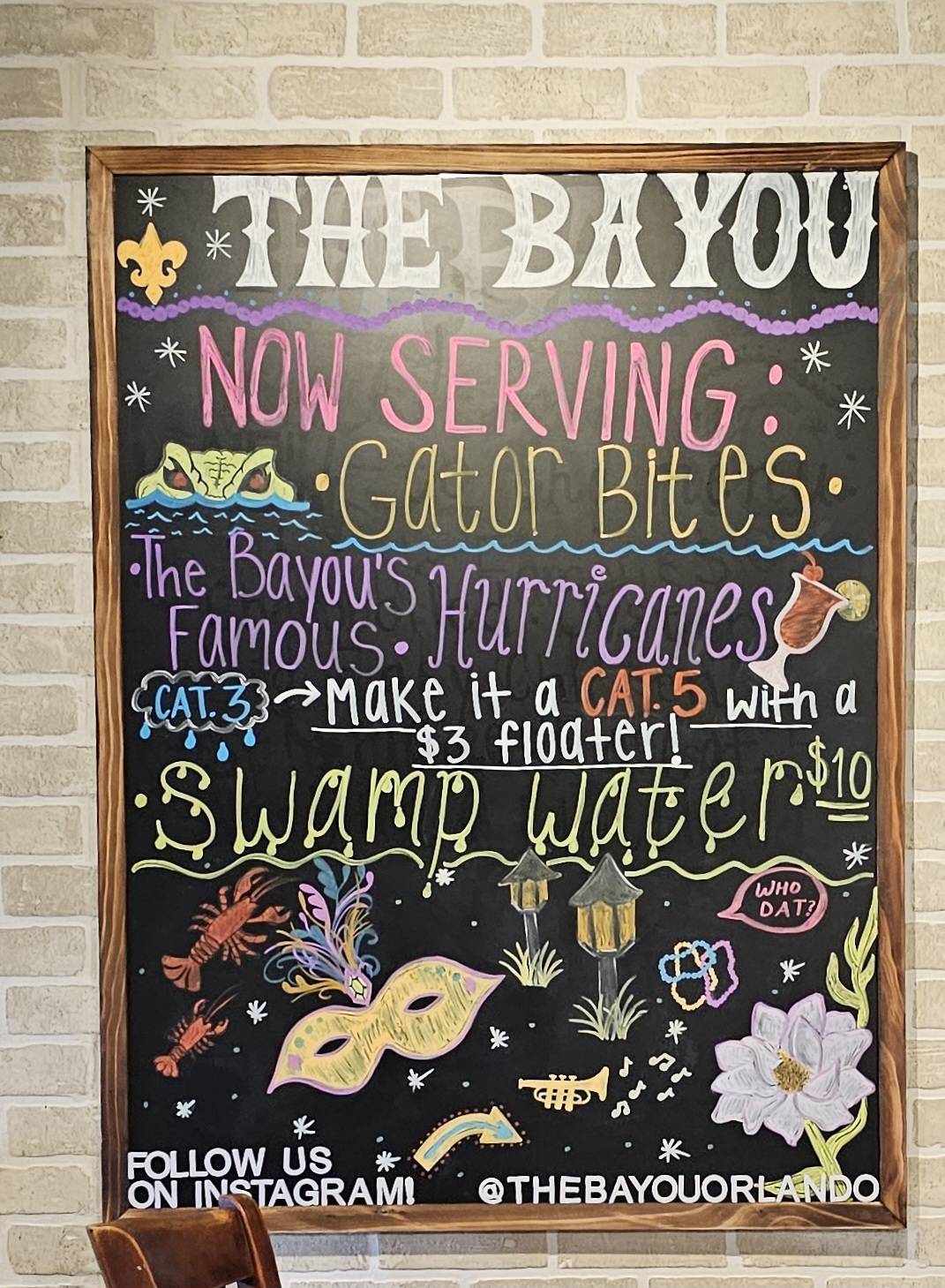 The Bayou Kitchen And Lounge Restaurant Menu 