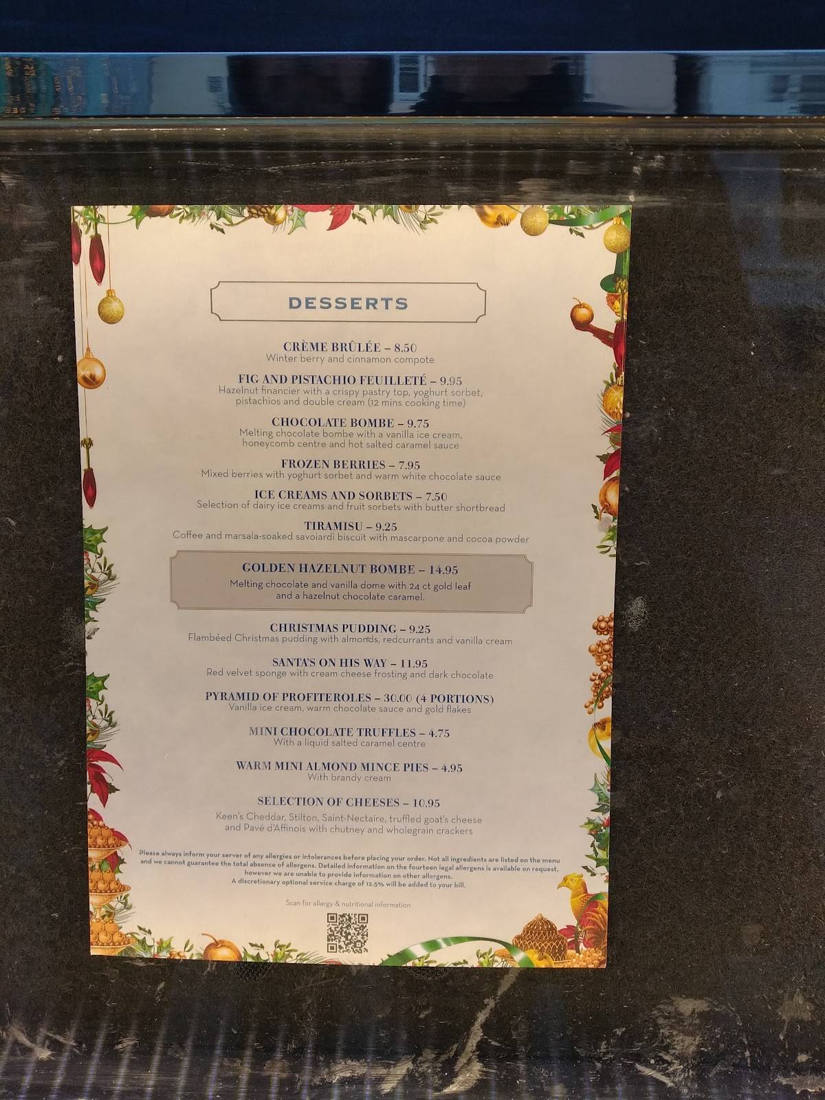 Menu At The Ivy Exeter Restaurant Exeter