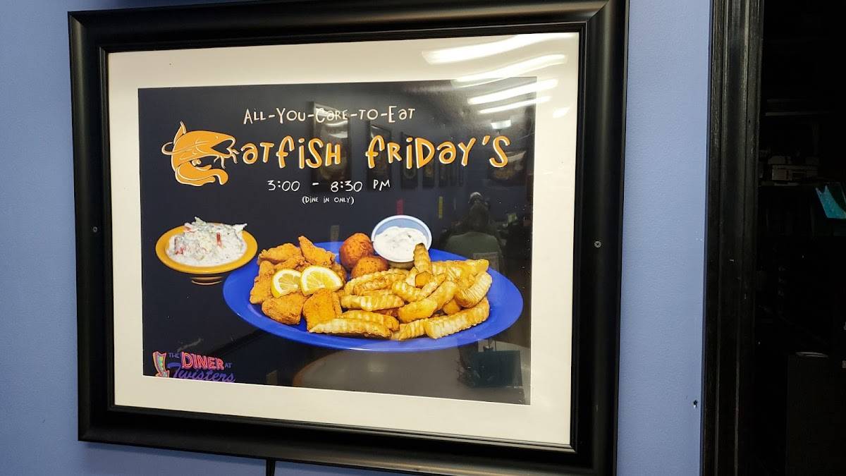Menu at Twister's Diner restaurant, Knoxville, Washington Pike