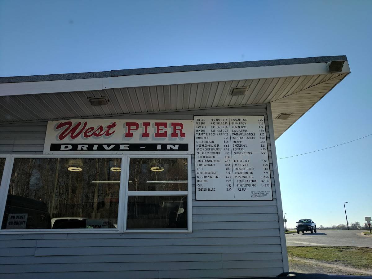Menu at West Pier DriveIn restaurant, Sault Ste. Marie