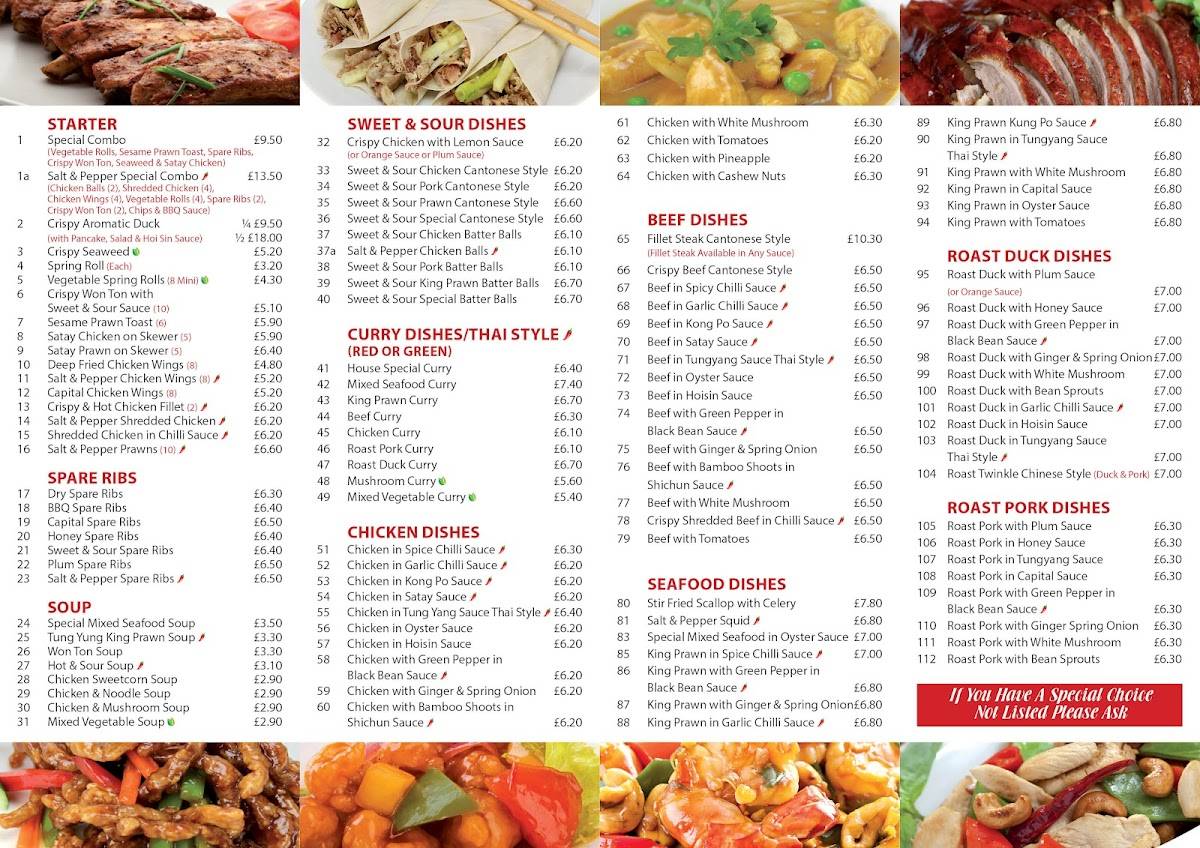 Menu at Wing Hing House fast food, StokeonTrent, 38 High St