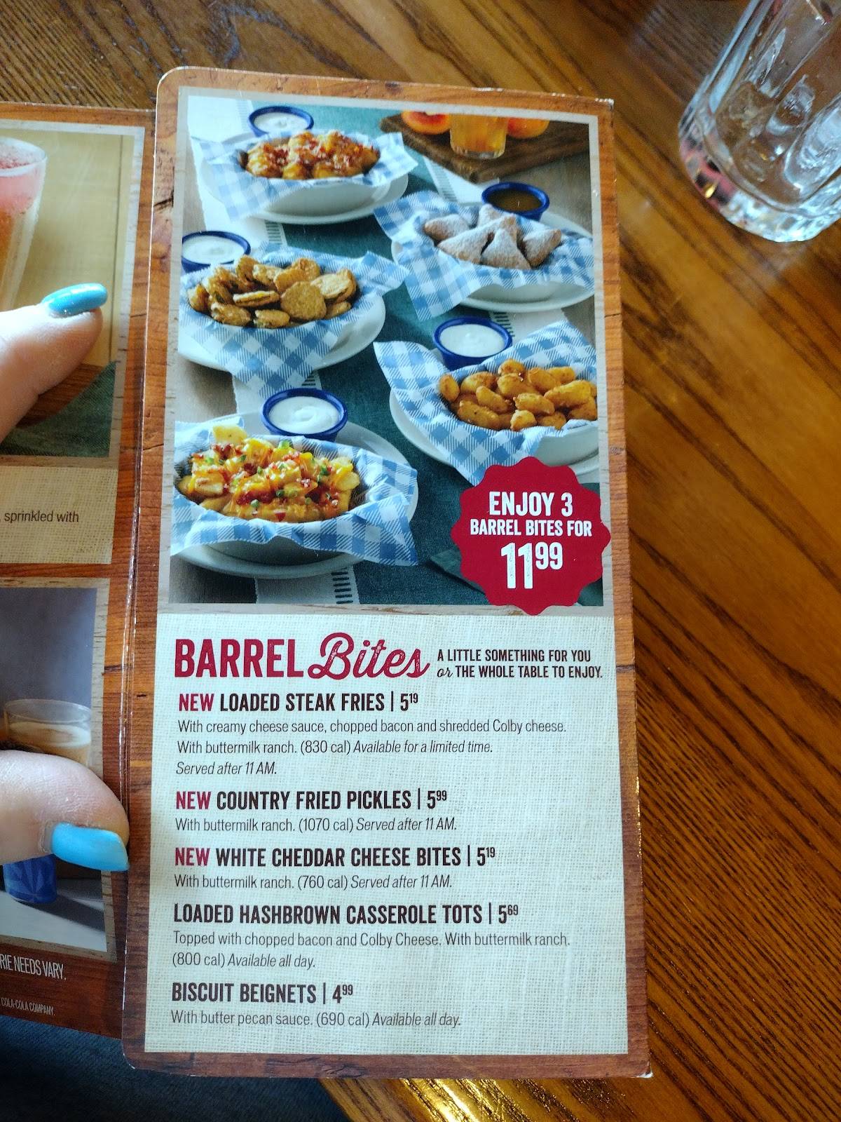 Menu at Cracker Barrel Old Country Store, Zanesville