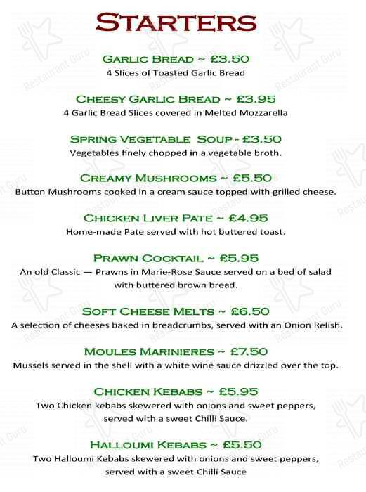 Menu at The Roundabout Hotel pub & bar, Fareham