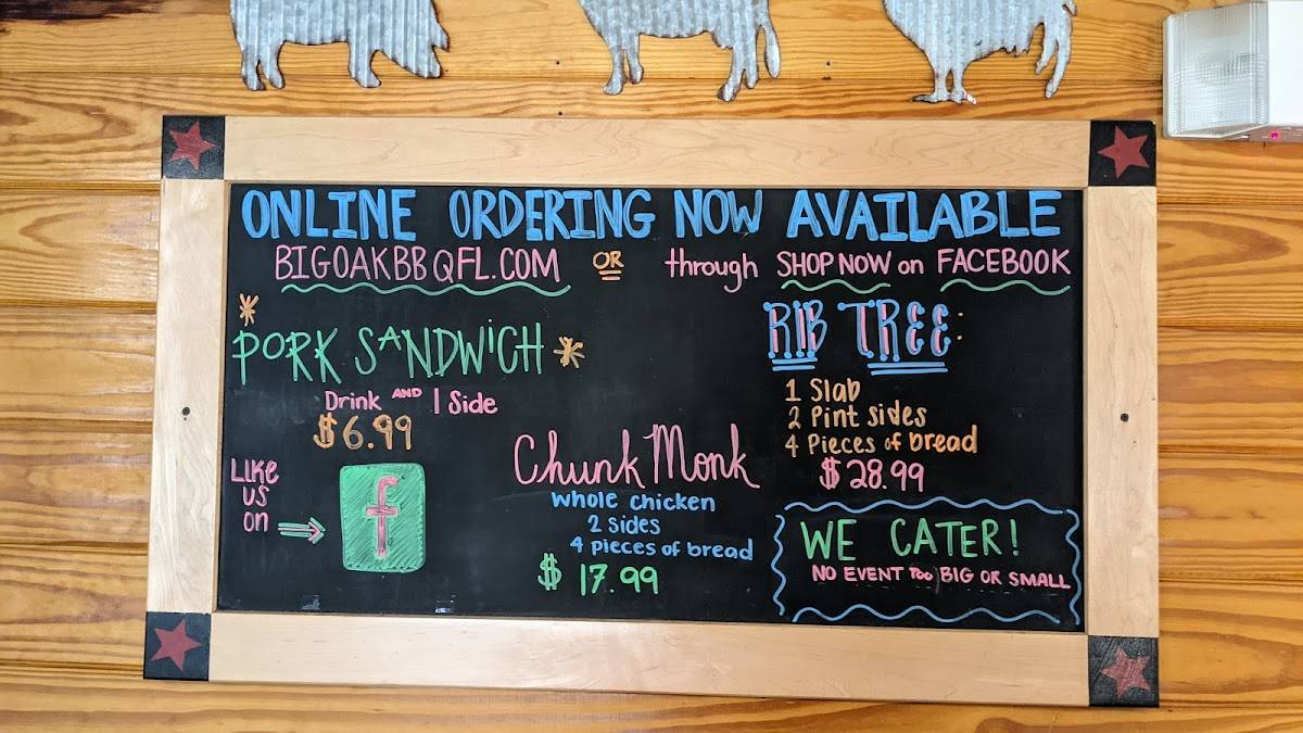 Menu at 4 Trees Smokehouse Inc. BBQ, Middleburg
