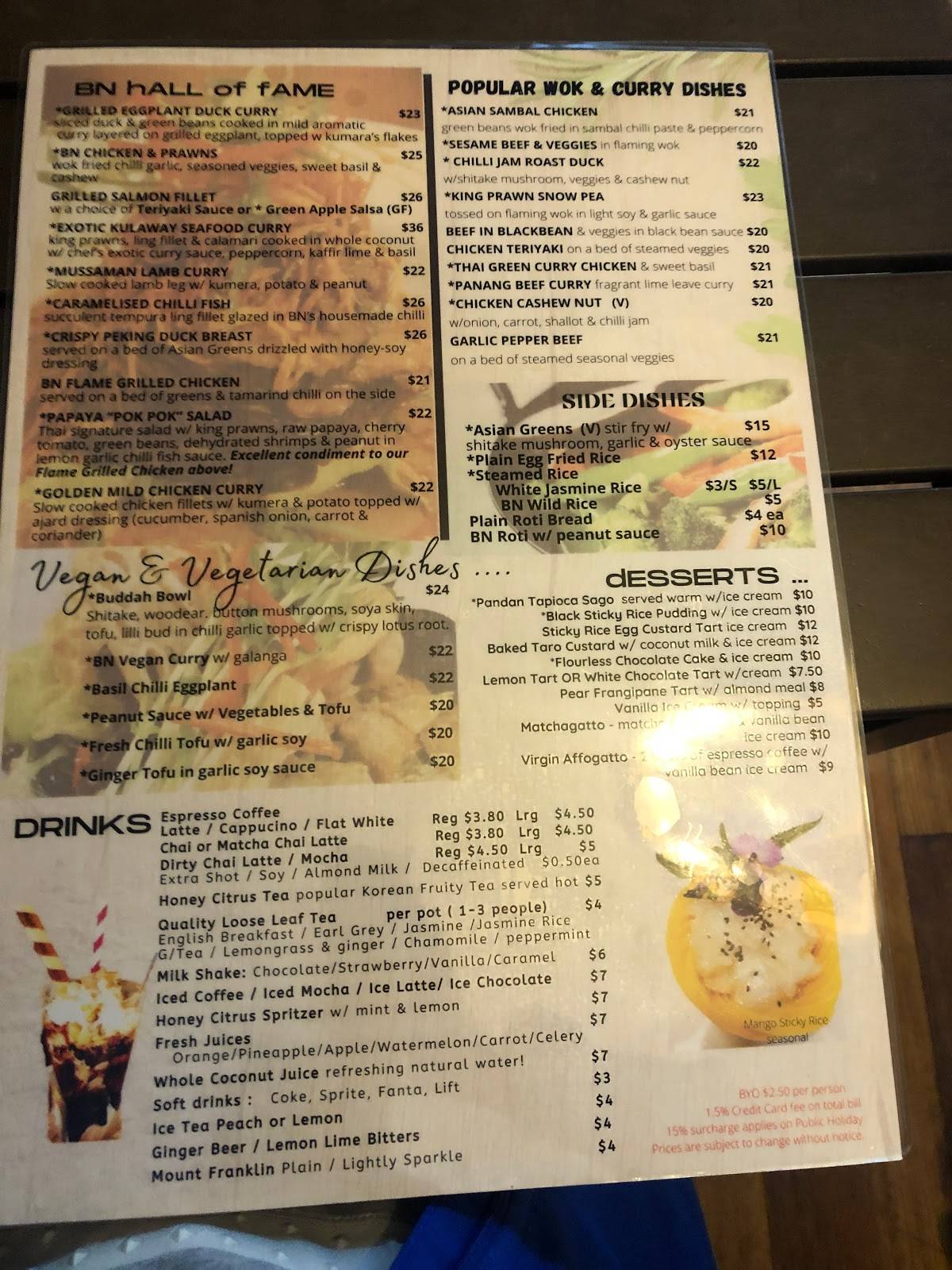 Menu at Basil Nut Cafe & Restaurant Katoomba, Katoomba