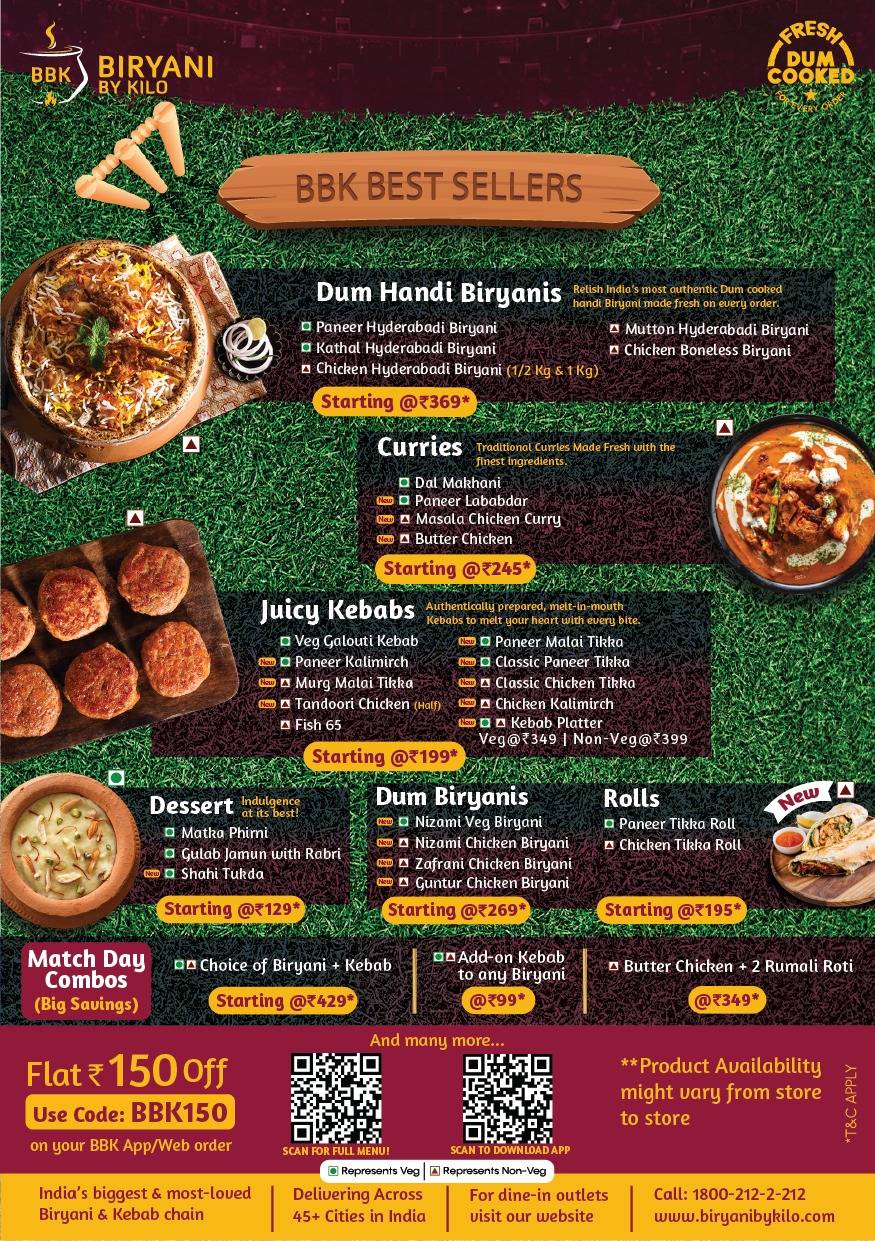 Menu At Biryani By Kilo Bel Road Bengaluru