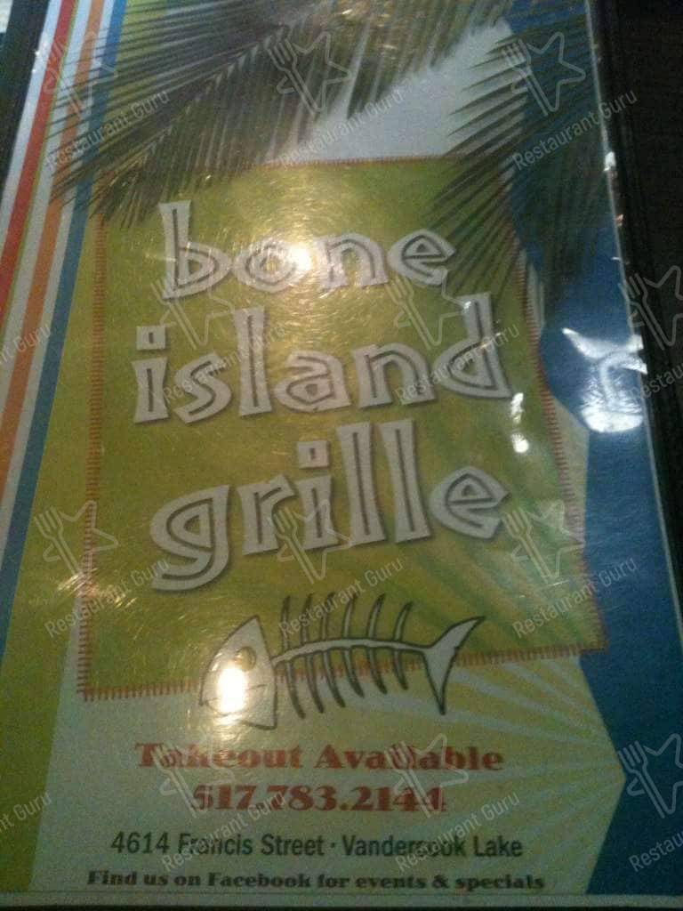 Menu at Bone Island Grille pub & bar, Jackson