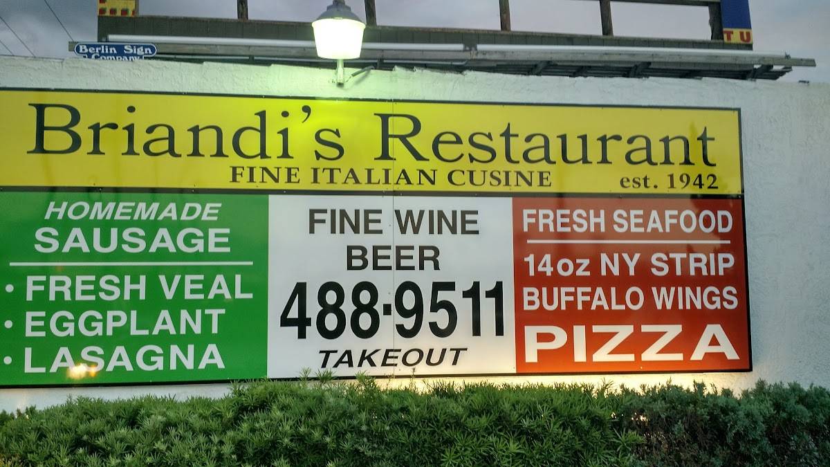 Menu at Briandi's Restaurant, Nokomis