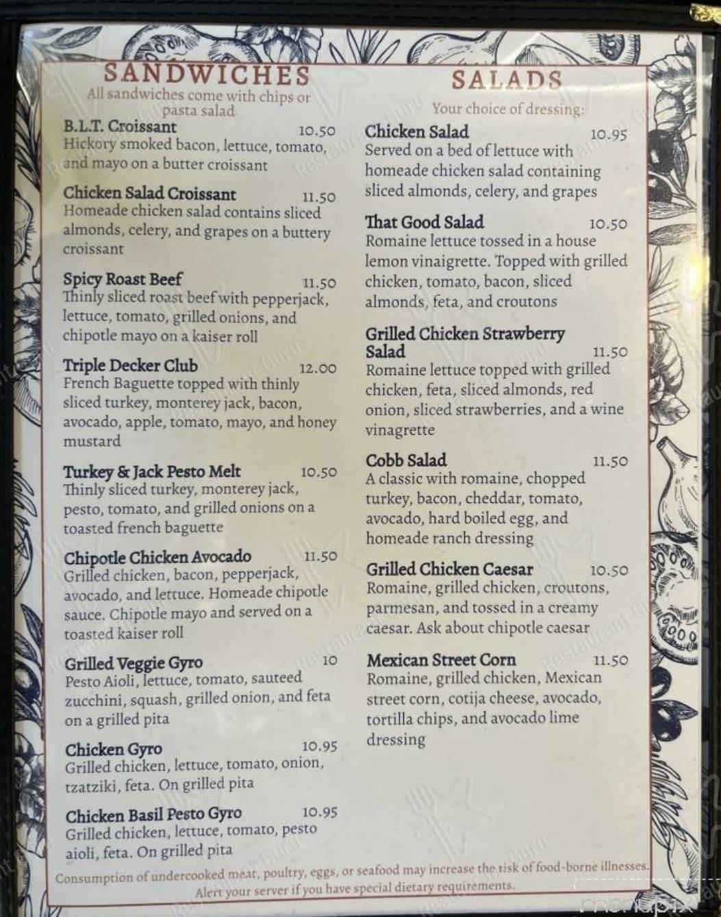 Menu at Britt's Bake Shop and Cafe, Marshall, 405 E Main St