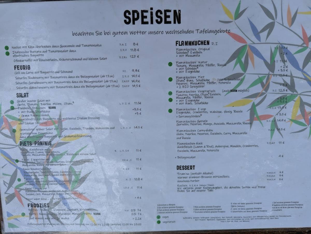 Speisekarte von Port Piet cafe, Bremen, Eickedorfer Str. 36