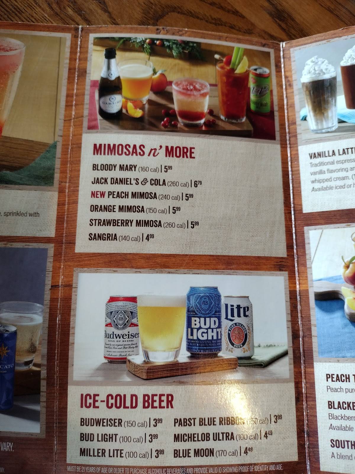 Menu at Cracker Barrel Old Country Store, Zanesville
