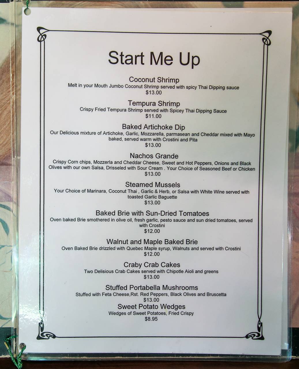 Menu at Crystal Chandelier Cafe Etc., Fort Erie