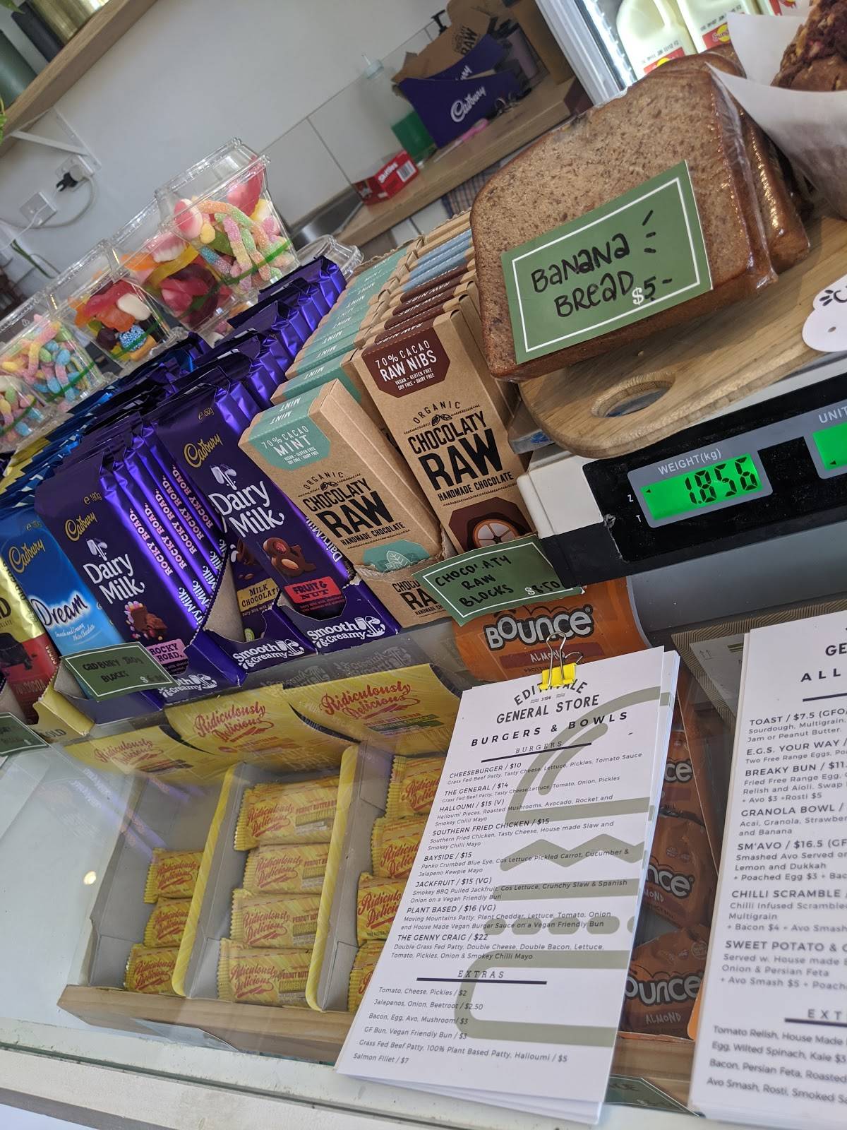 Menu at Edithvale General Store cafe, Edithvale