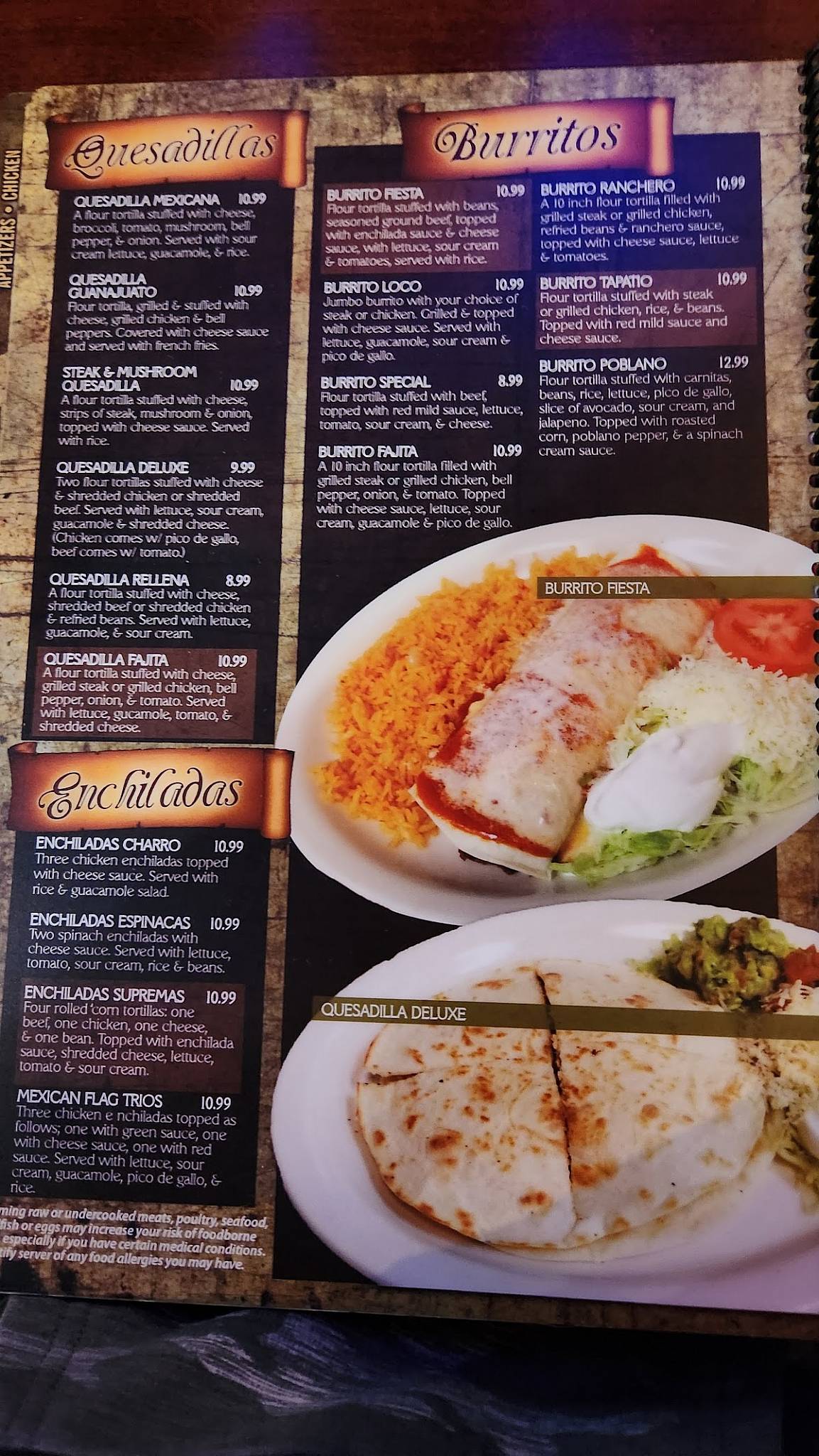 Menu at El Charro of Iola restaurant, Iola