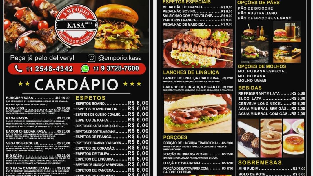 Menu Em Rota Burguer E Espetos Restaurante S O Paulo