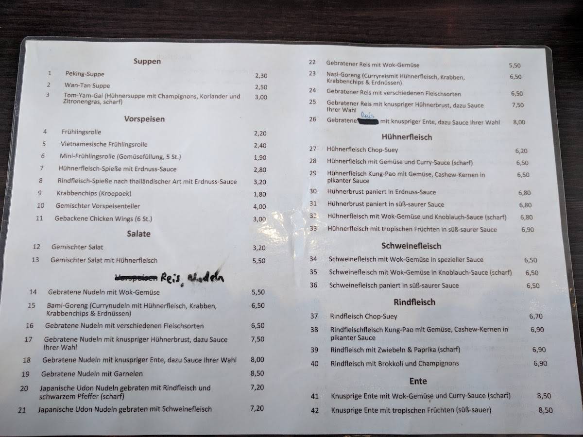 Speisekarte von Maxim Asia Lounge Ingelheim am Rhein fast Food