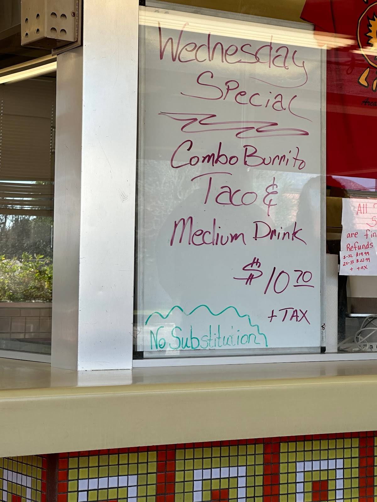 Menu at Taco Lita fast food, Arcadia, 120 E Duarte Rd