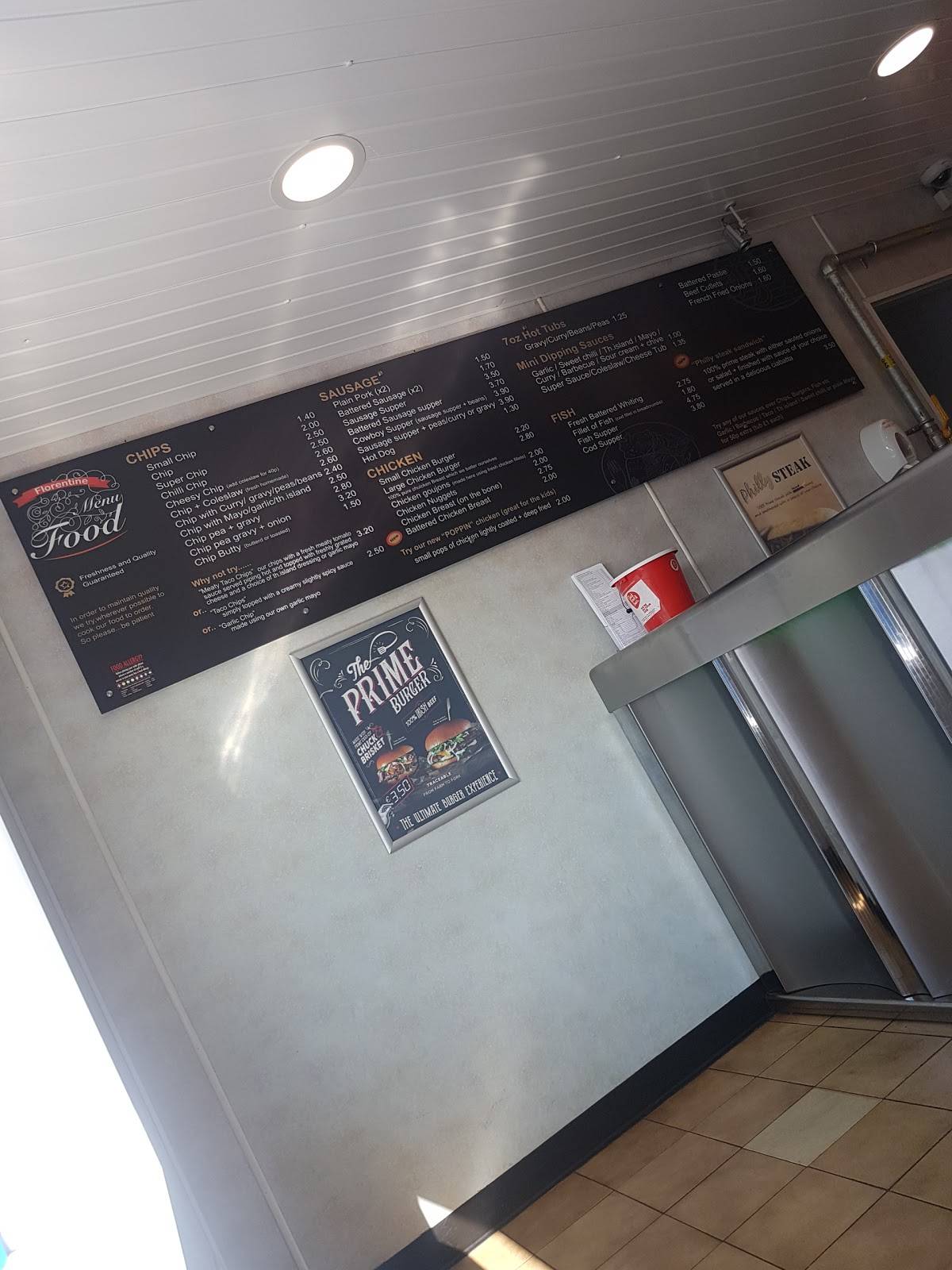Menu at Florentine TakeAway Food Bar, Banbridge