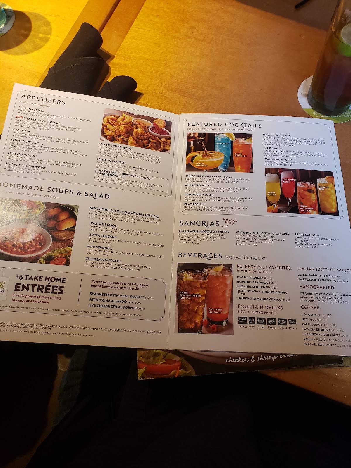 Menu at Olive Garden Italian Restaurant, Grand Island, Allen Dr