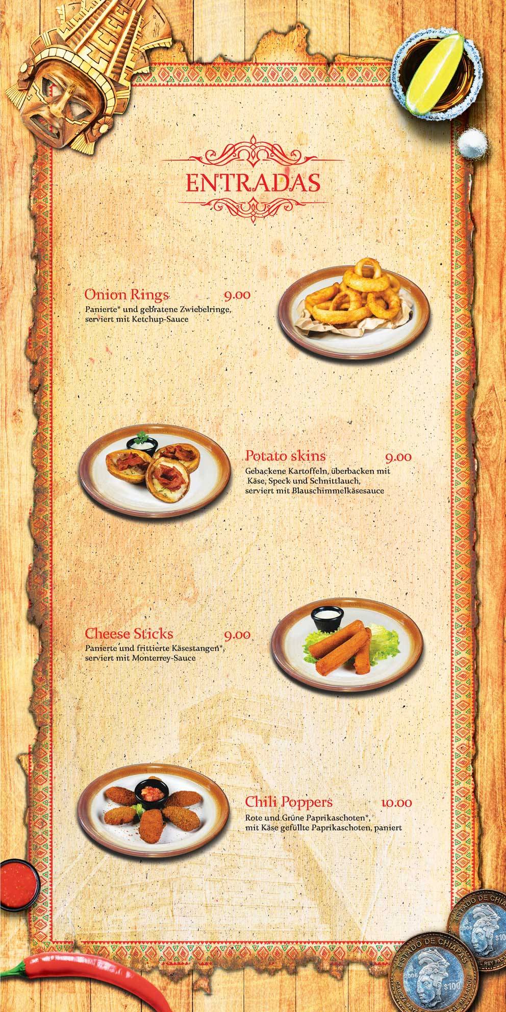 Speisekarte von Jalapenos Mex, Mexican Authentic Food, Kloten