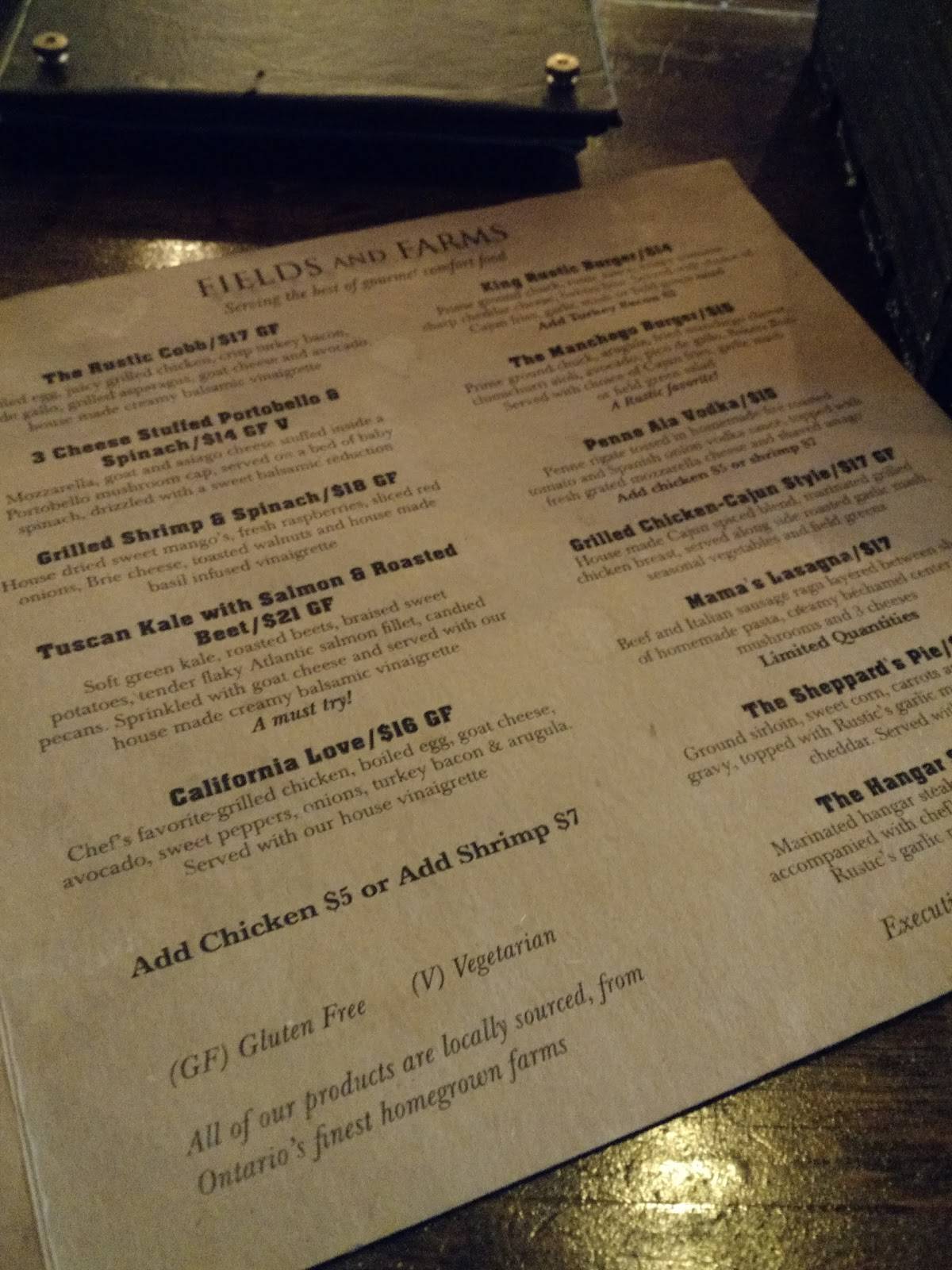 King Rustic Kitchen & Bar Menu: Authentic Dishes, Craft Cocktails & Cozy Ambiance