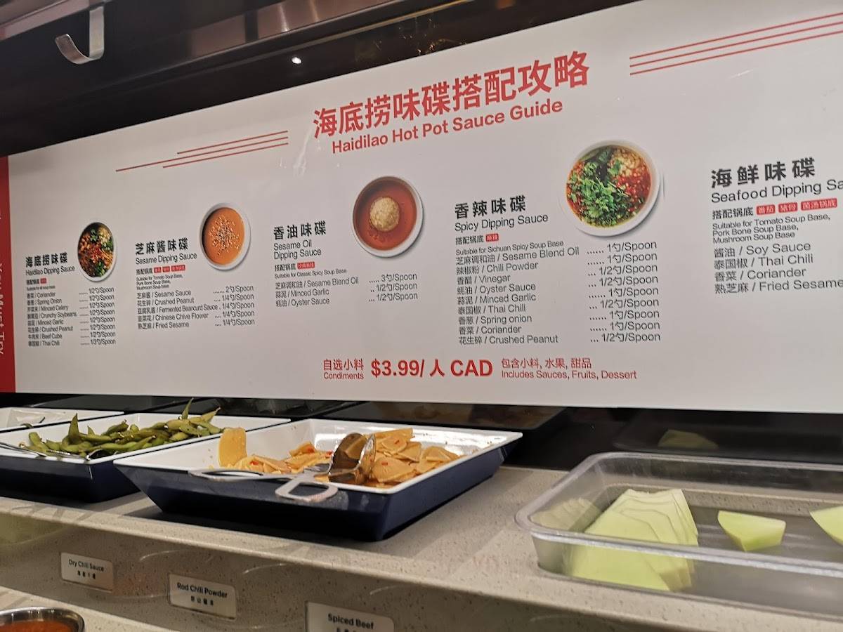 Menu at Haidilao Hot Pot Markham restaurant, Markham