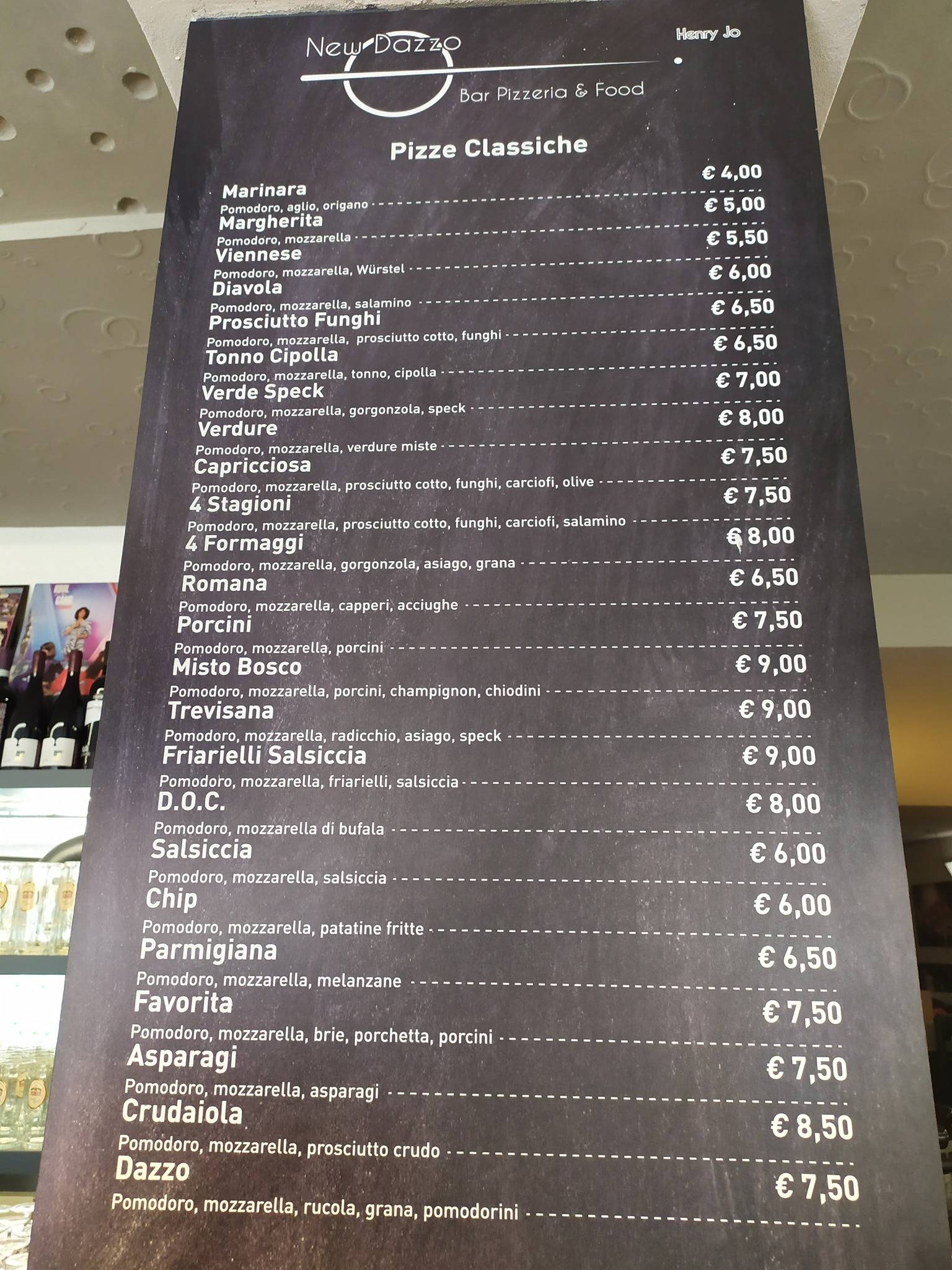 dazzos menu