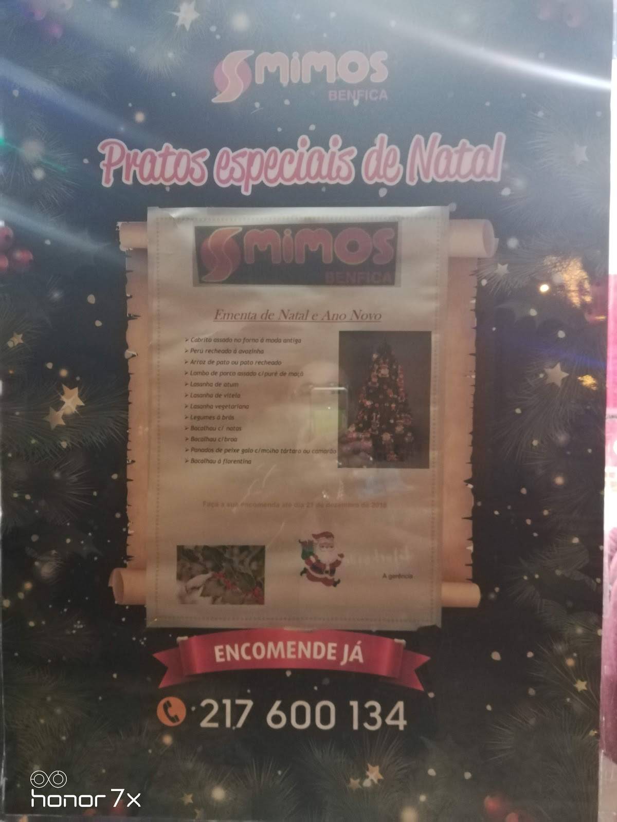 Menu Em Os Mimos De Benfica Restaurante Lisboa Estr De Benfica