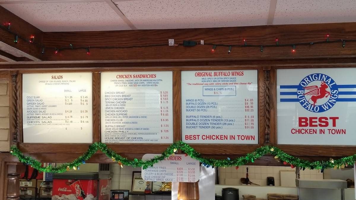 Menu at Original Buffalo Wings Restaurant, Petaluma