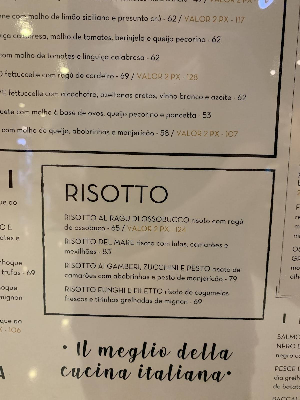 Menu Em Pecorino Bar Trattoria Praia De Belas Porto Alegre