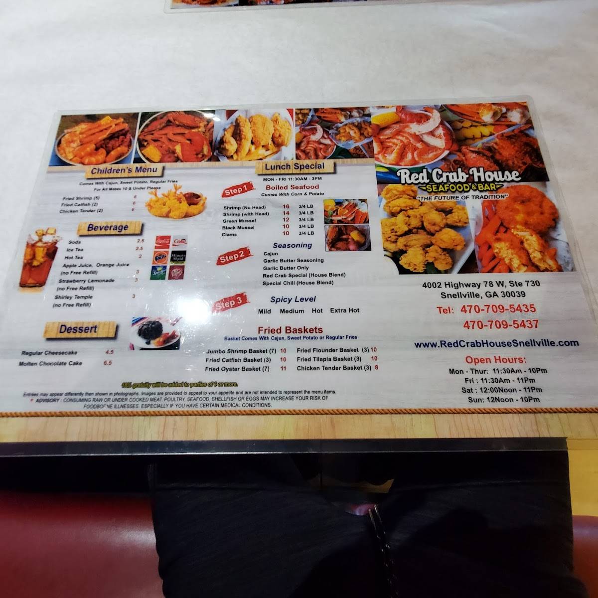 Menu at Red Crab House Snellville pub & bar, Snellville