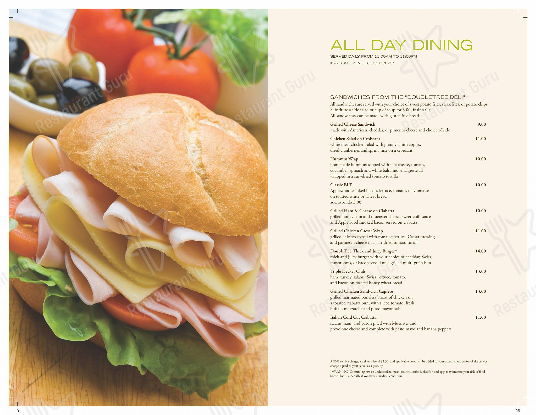 Menu at Ducker Tea Room, Asheville