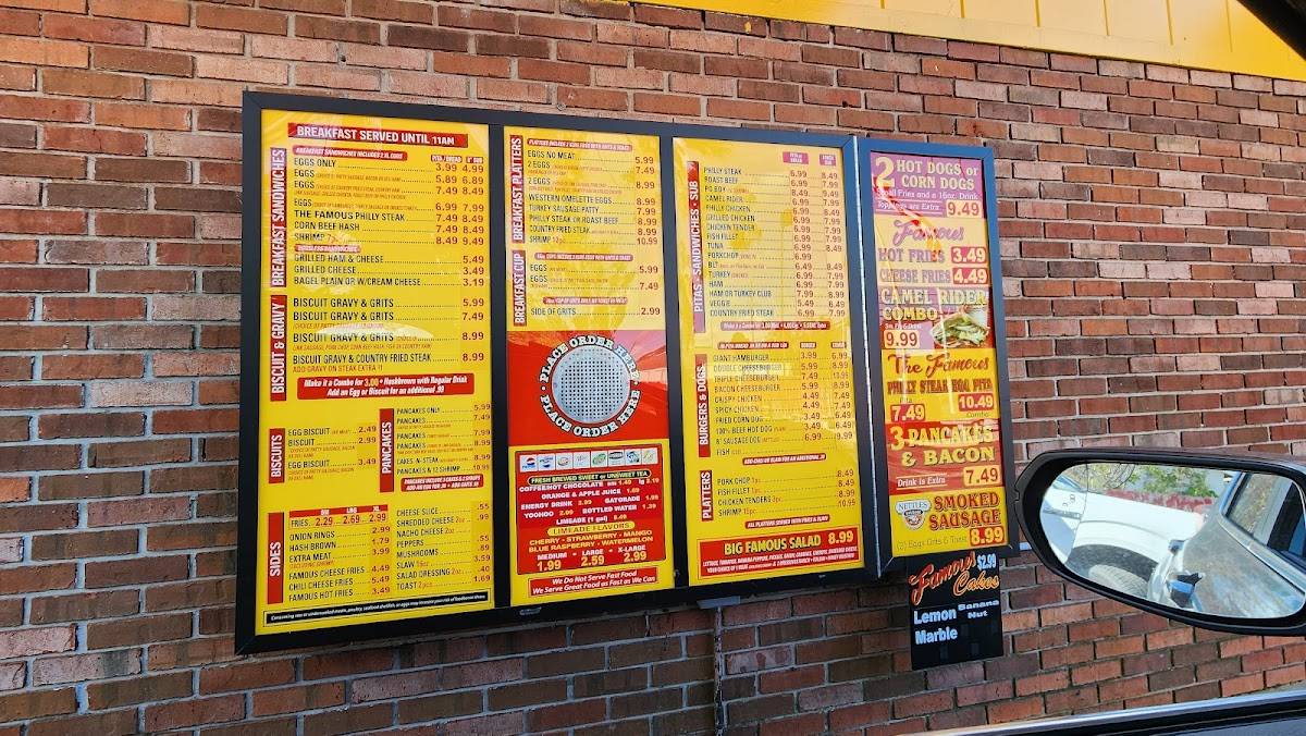 Menu at Famous Sandwiches restaurant, Jacksonville, Cassat Ave