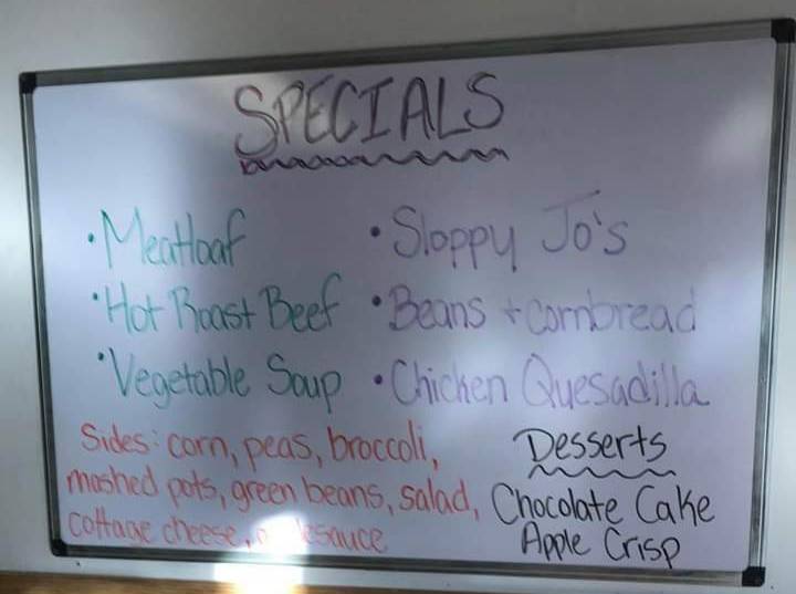 Menu at Grandma's Country Kitchen restaurant, Westover