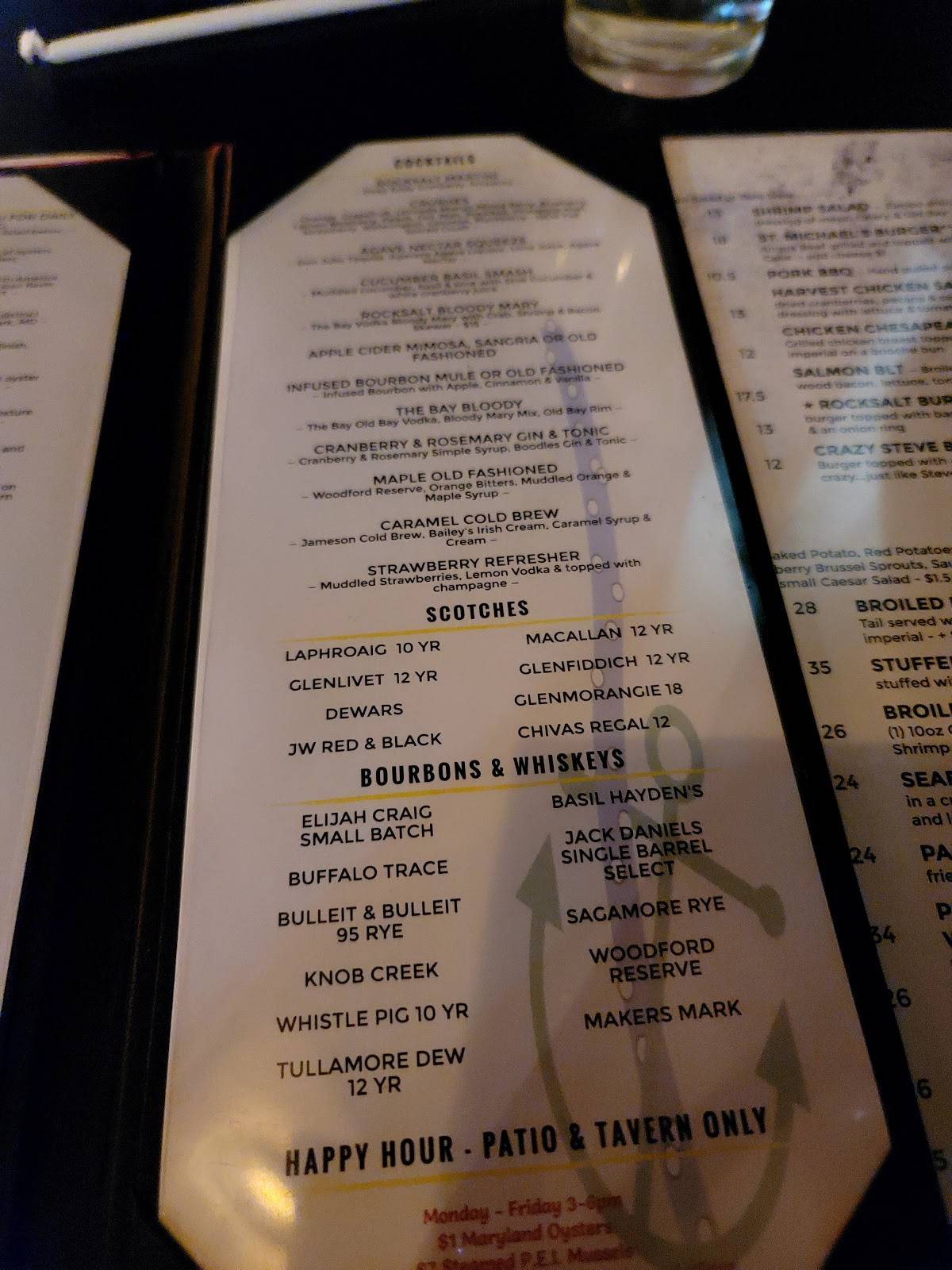 Menu at RockSalt Grille restaurant, Westminster