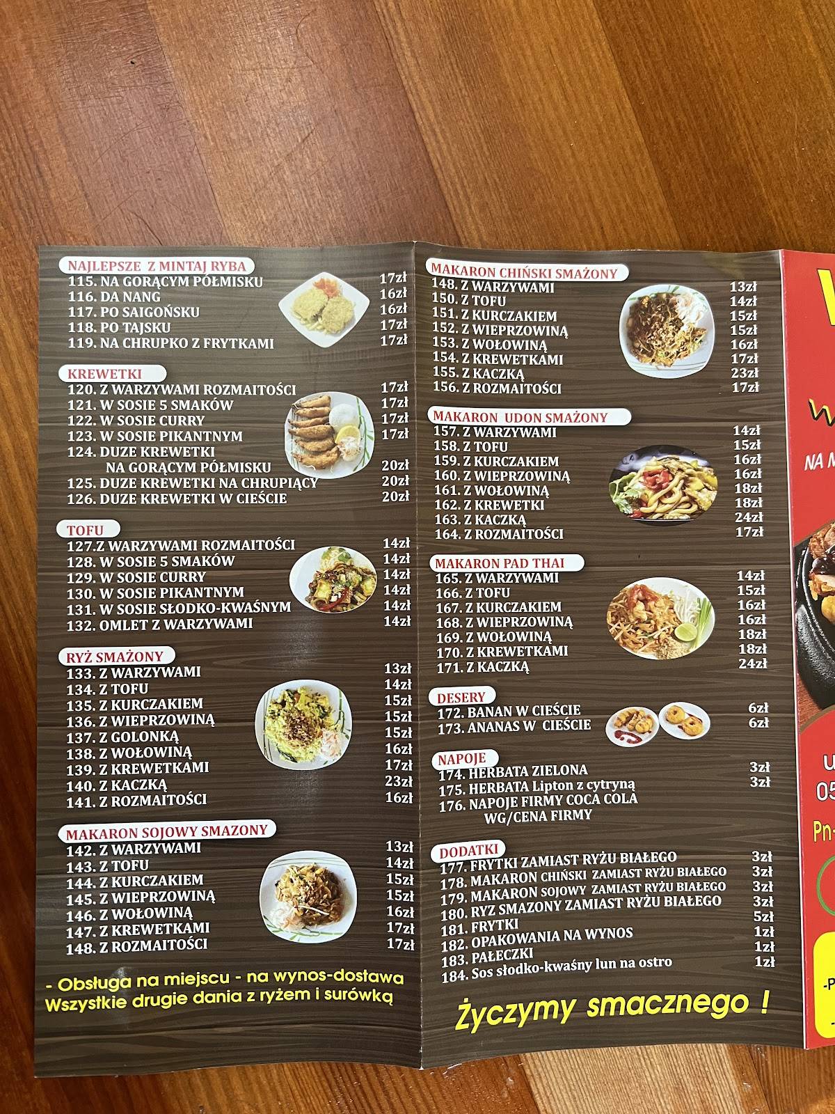 Menu at Van Son restaurant Piaseczno Raszyńska 4