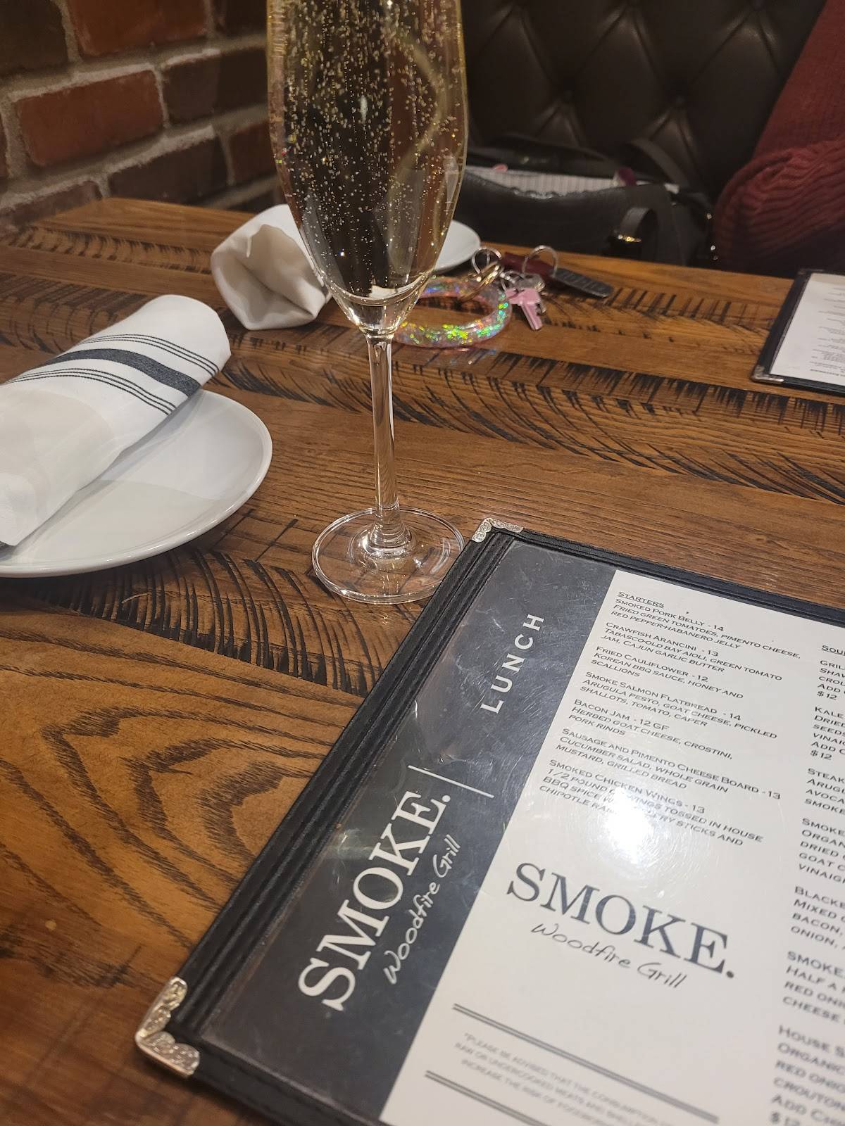 Menu at SMOKE. Woodfire Grill pub & bar, Tulsa