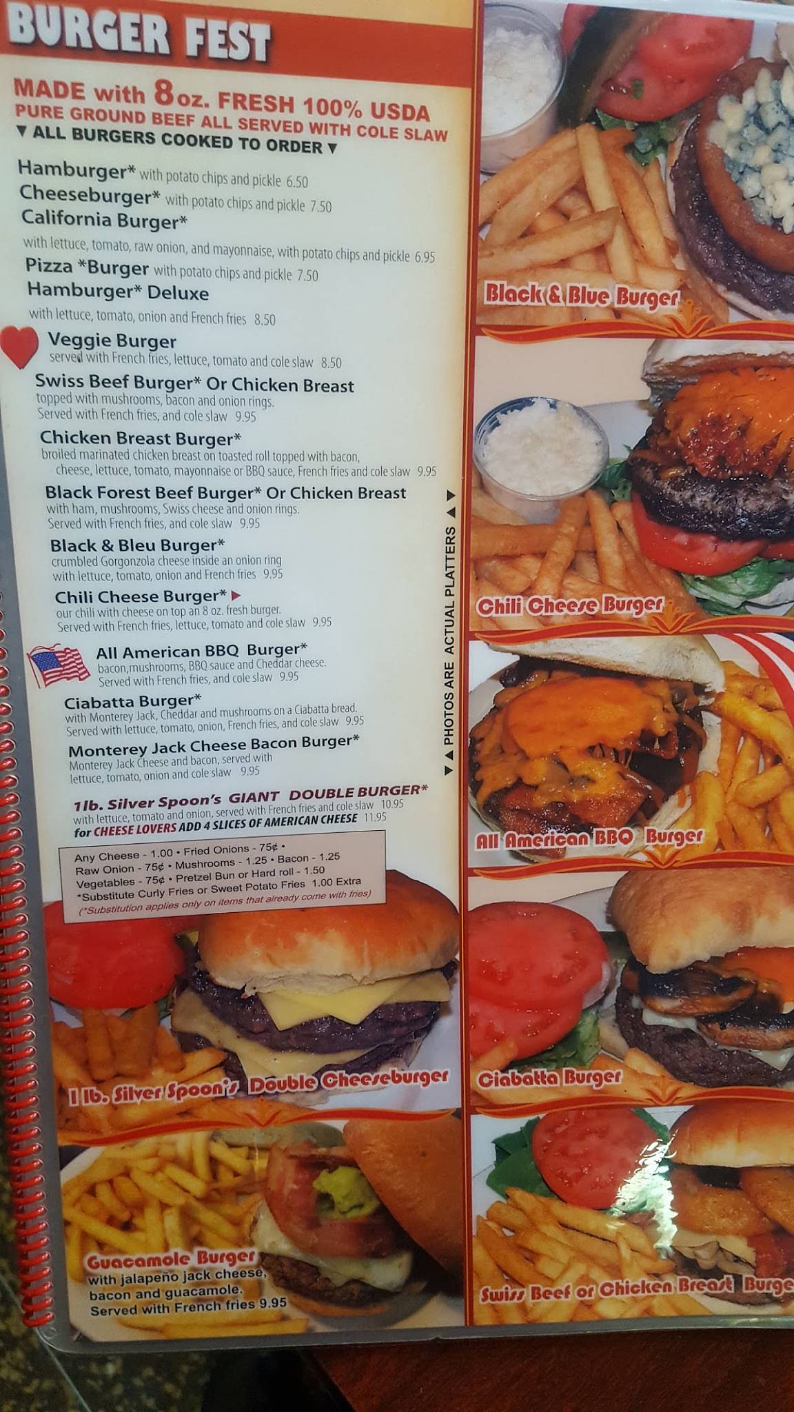 Menu at Silver Spoon Diner restaurant, Clarks Summit