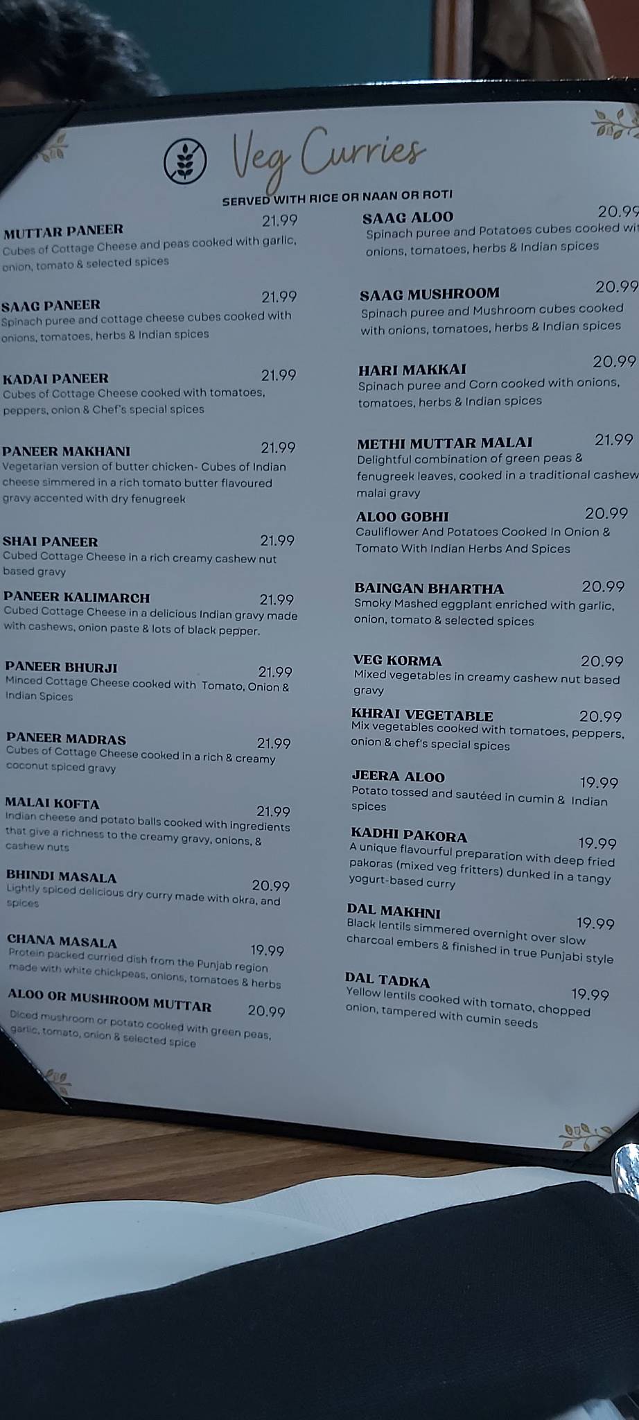 Menu at Sona the Indian Kitchen restaurant, Ottawa, Hunt Club Rd Unit 104