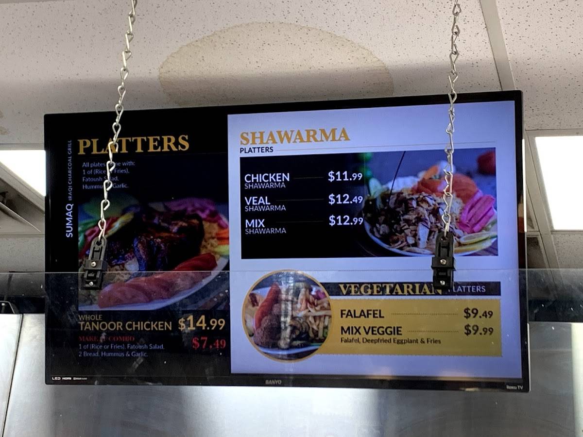 Menu at Sumaq Iraqi Charcoal Grill (Scarborough) BBQ, Toronto