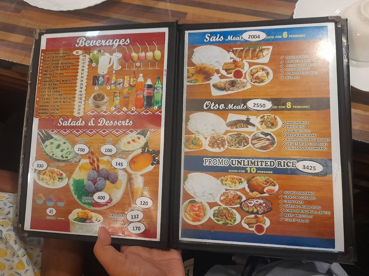 Menu At Dampa Seafood Restaurant Tarlac City Mcarthur Highway Barangay