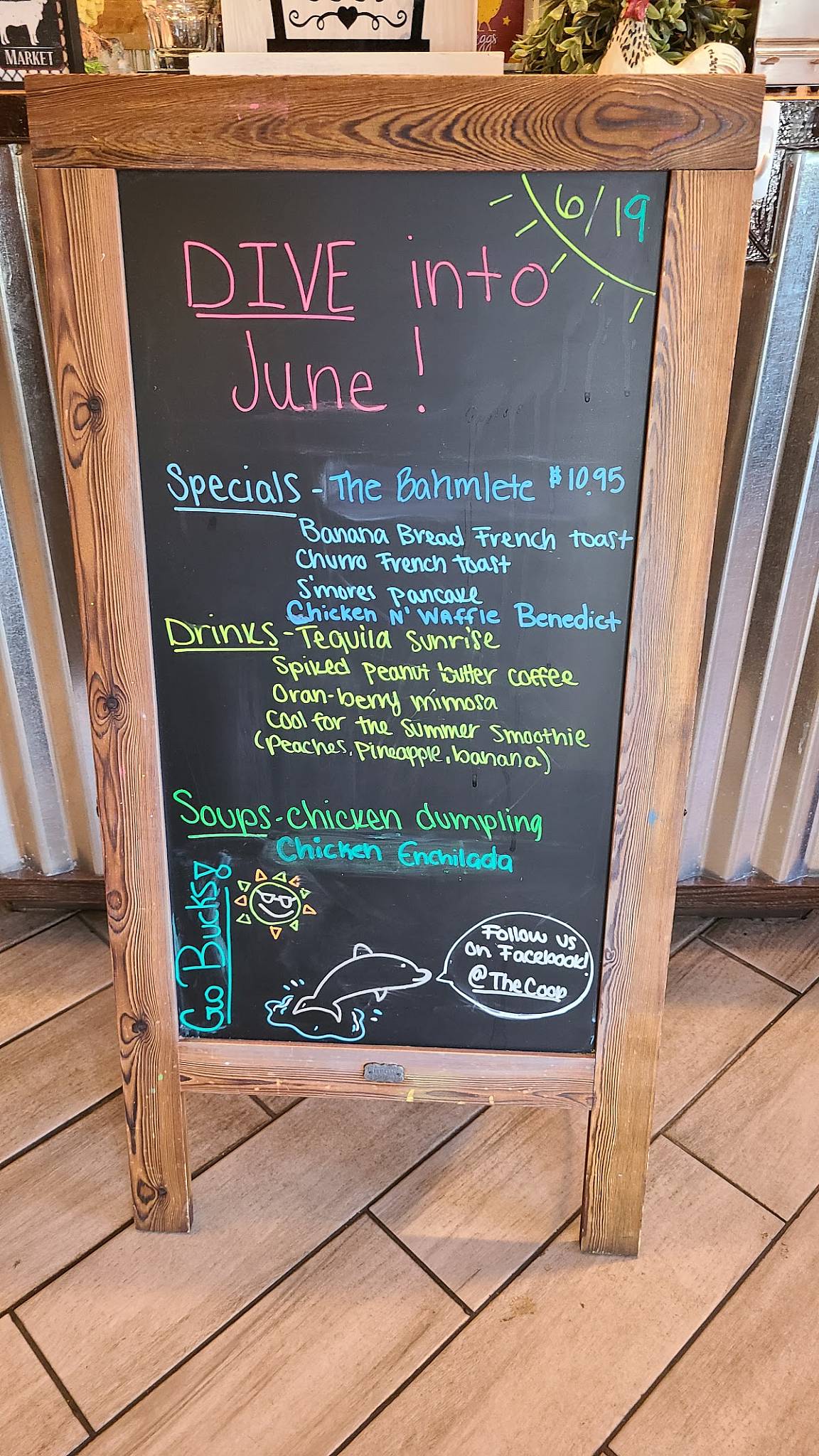 Menu at The Coop restaurant, Waukesha