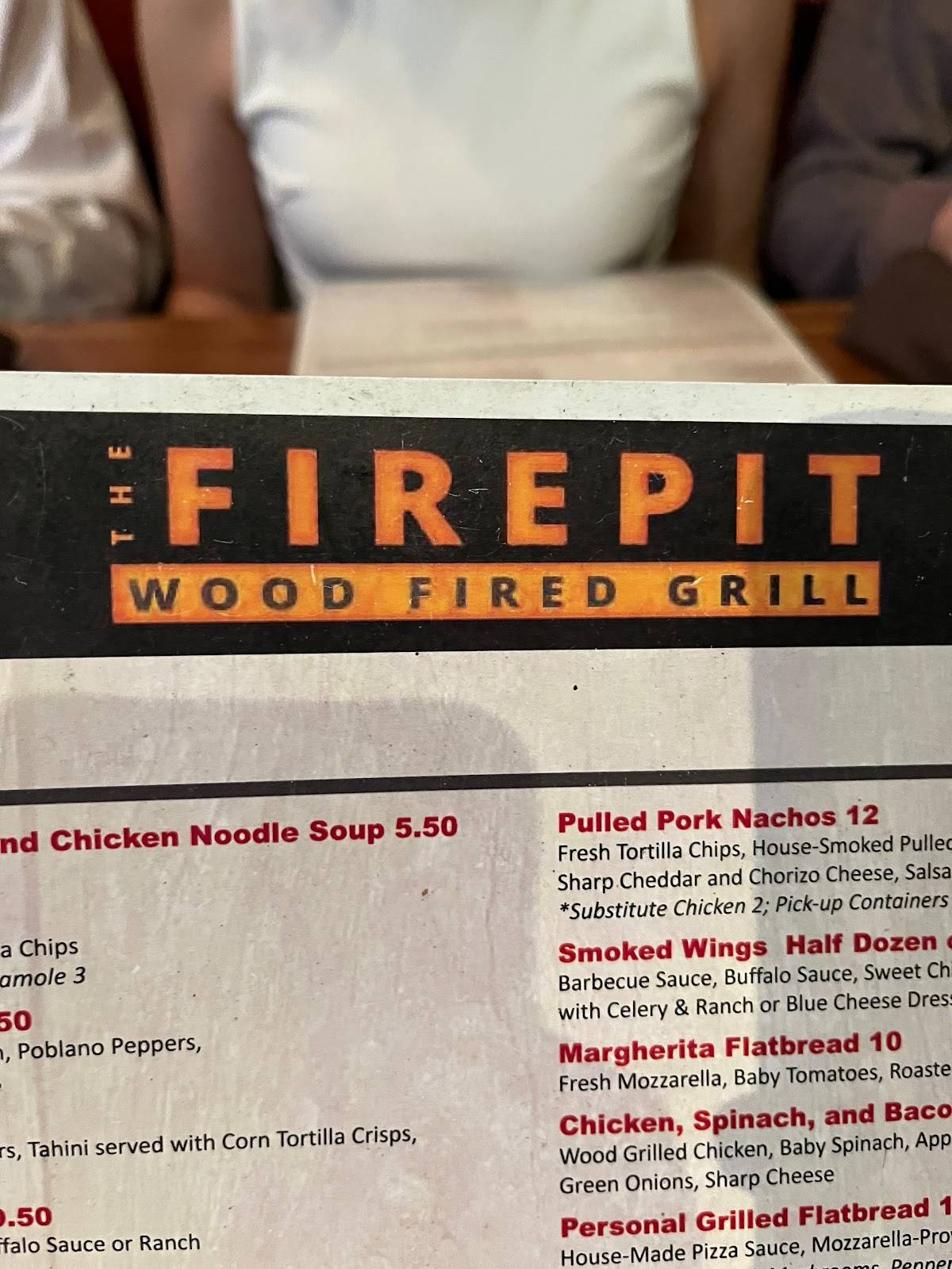 Menu at The Firepit Wood Fired Grill pub & bar, Irwin